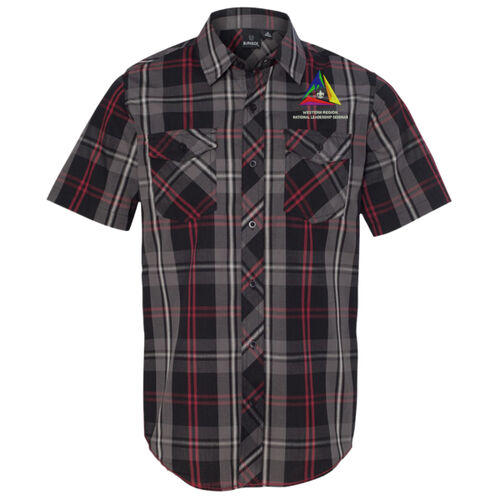 Western Region Leadership Short-Sleeve Plaid Pattern Woven Shirt Thumbnail